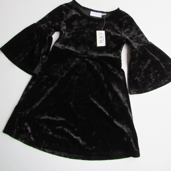 Bell Sleeved Black Dress by Children's Place - Picture 5 of 5